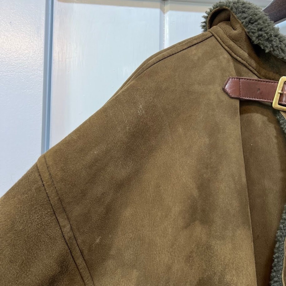 Ralph Lauren Purple Label Womens Jacket Size S Suede Leather Hooded Toggle - Picture 3 of 12